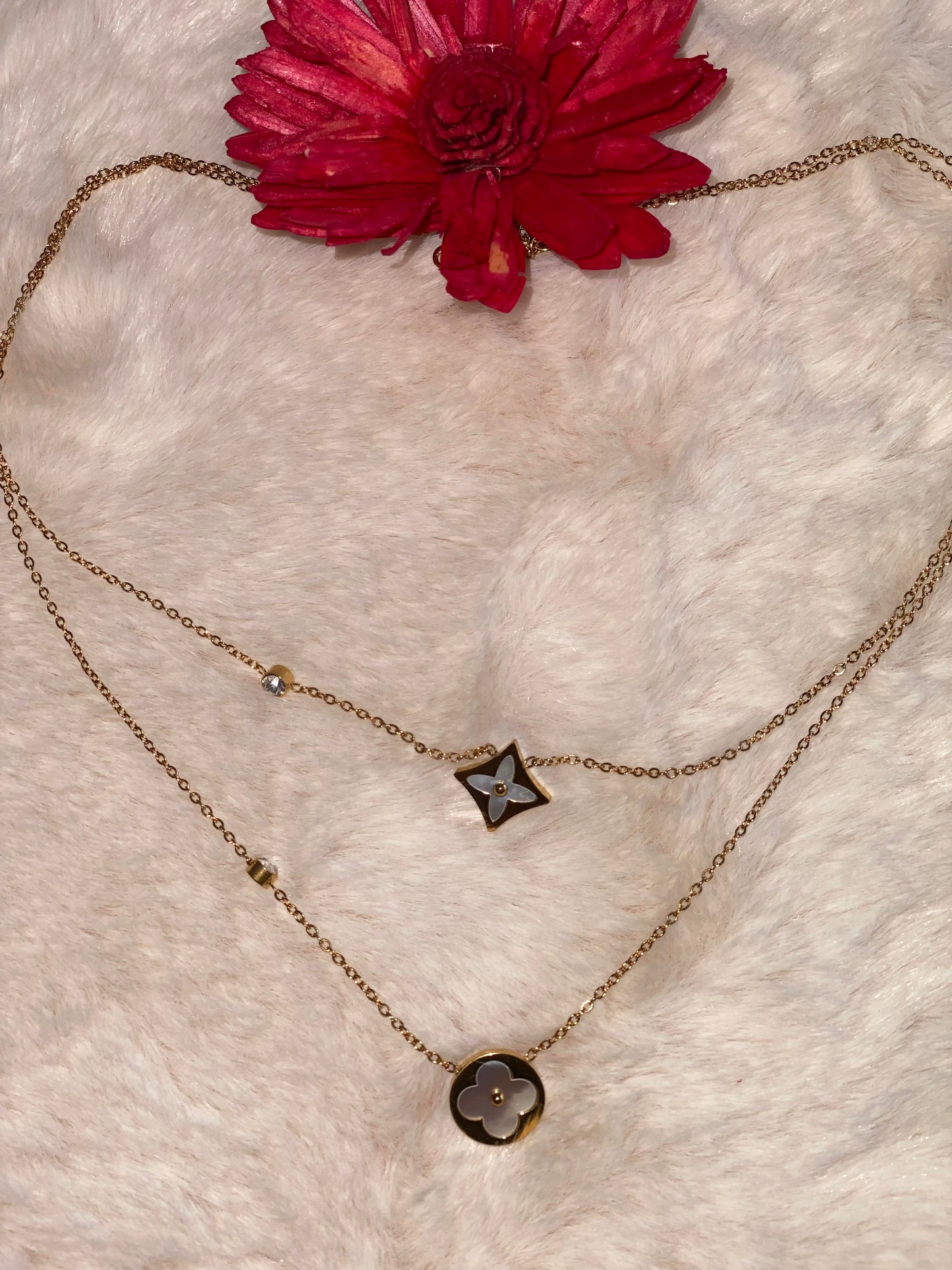 Collier double doré